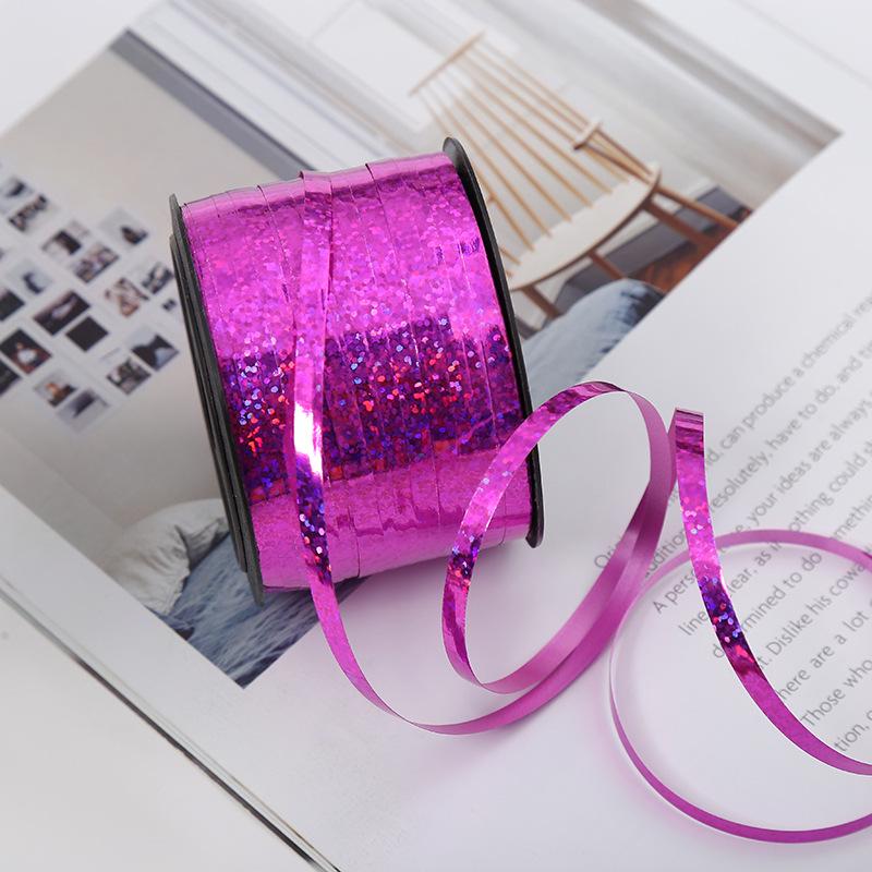 100-Yard Multicolor Laser Ribbon for Balloon Tying and Gift Wrapping