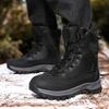 Herren Schneestiefel wasserdicht und rutschfest Baumwollschuhe Samt warm und kältefest Schuhe High-Top Winter Herrenschuhe