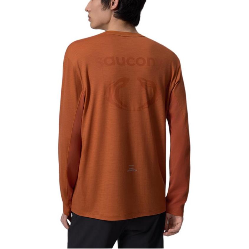 Saucony Comfortable Fashionable Simple Long Sleeve T-Shirt Men Tops SA2250LT71C-OG023