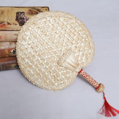 Burr Free Long Lasting Good Fine Workmanship Natural Non-Folding Round Handmade Fan Hand Fan
