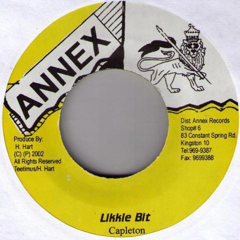 

7inch Record CAPLETON - Likkle Bit NONE Annex 2002 Jamaica Reggae, Ska & Dub Used