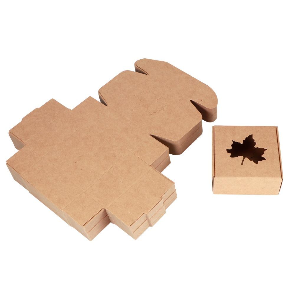 50 PCS Brown Kraft Paper Packing Box Kraft Paper Board Kraft Paper Wrapping Box  Gift Wrapping
