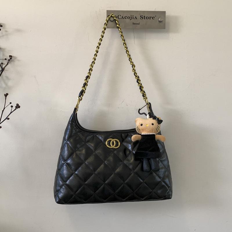 Autumn Chain Underarm Bag Women's 2025 New Trendy Fashion Retro Fashion Simple Shoulder Bag Commuter Messenger Bag