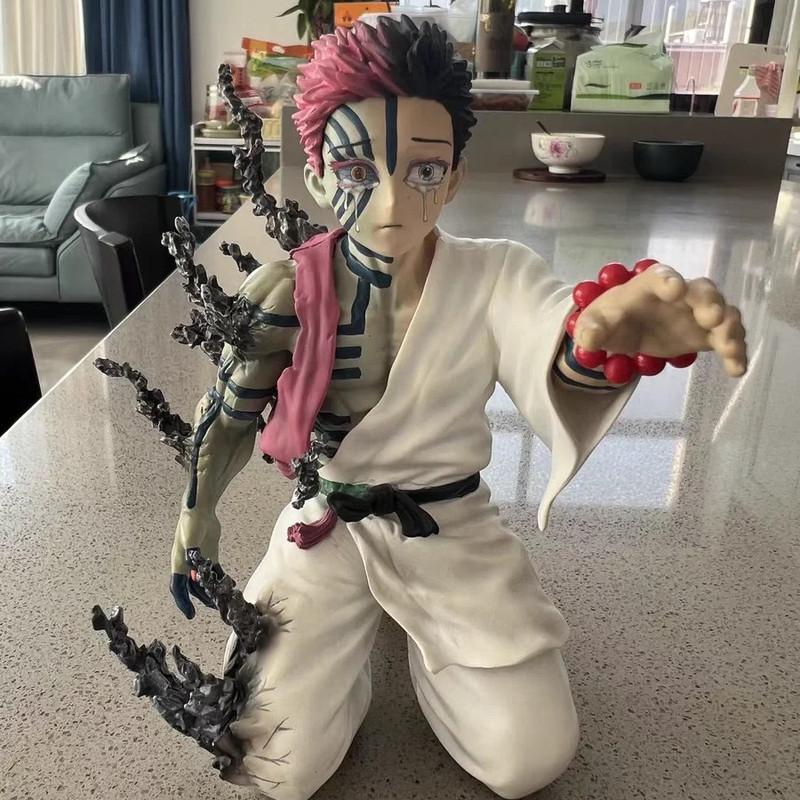 In Stock 13cm Demon Slayer Akaza Hakuji Anime Figure Model Doll Action Figurine Pvc Decoration Peripheral Desktop Ornament Toy