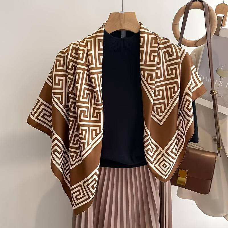 

Роскошный бренд Модный мягкий атласный платок Квадратные платки 70см Головной платок Дорожная шаль Хиджаб Обертывание Бандана Фуляр 68x68cm