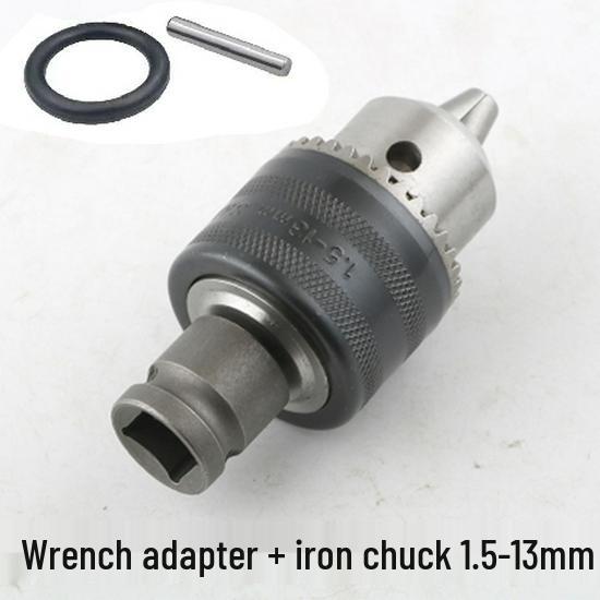 Multi-function Rotary Hammer to Electric Drill Adapter: Round/Square Shank, Four-Flute, Round Head