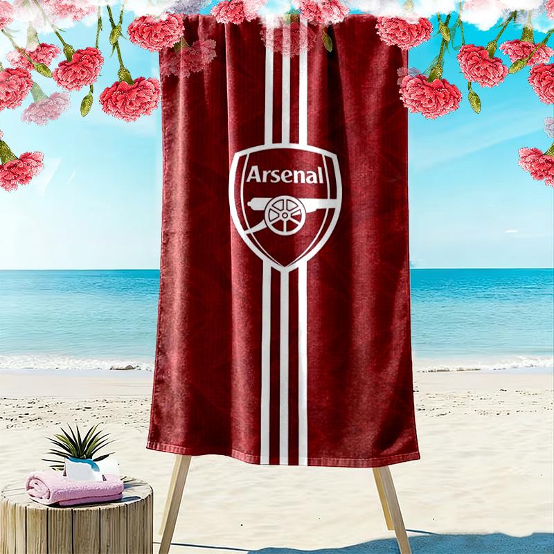 Asciugamano da Spiaggia con Stampa Arsenal Football Club, Asciugamano Grande Morbido ad Asciugatura Rapida per Spiaggia Campeggio Nuoto