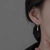 Nbsameng Copper Geometry Asymmetric Earring For Women Girl Simple Office Versatile Jewelry Gift Dropshipping