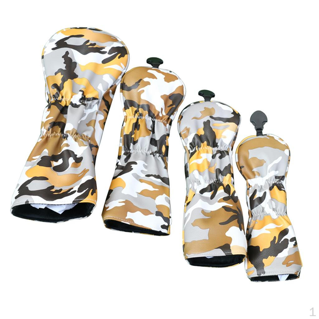 

4 Pack Anti- Golf Covers Driver 400cc Headcover жёлтый