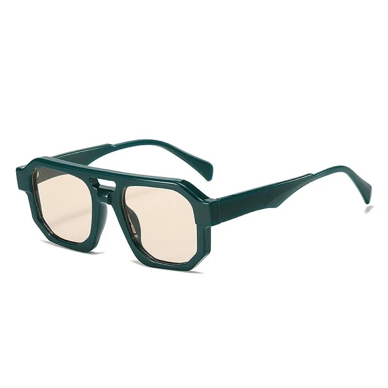  Double Bridges Square Women Gradient Purple Multicolor Sunglasses Fashion Frame Men Retro Punk Sun Glasses Shades UV400