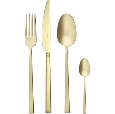 Sambonet Rock Antique Cutlery Set, PVD Champagne, 24 Pcs (52662P81)