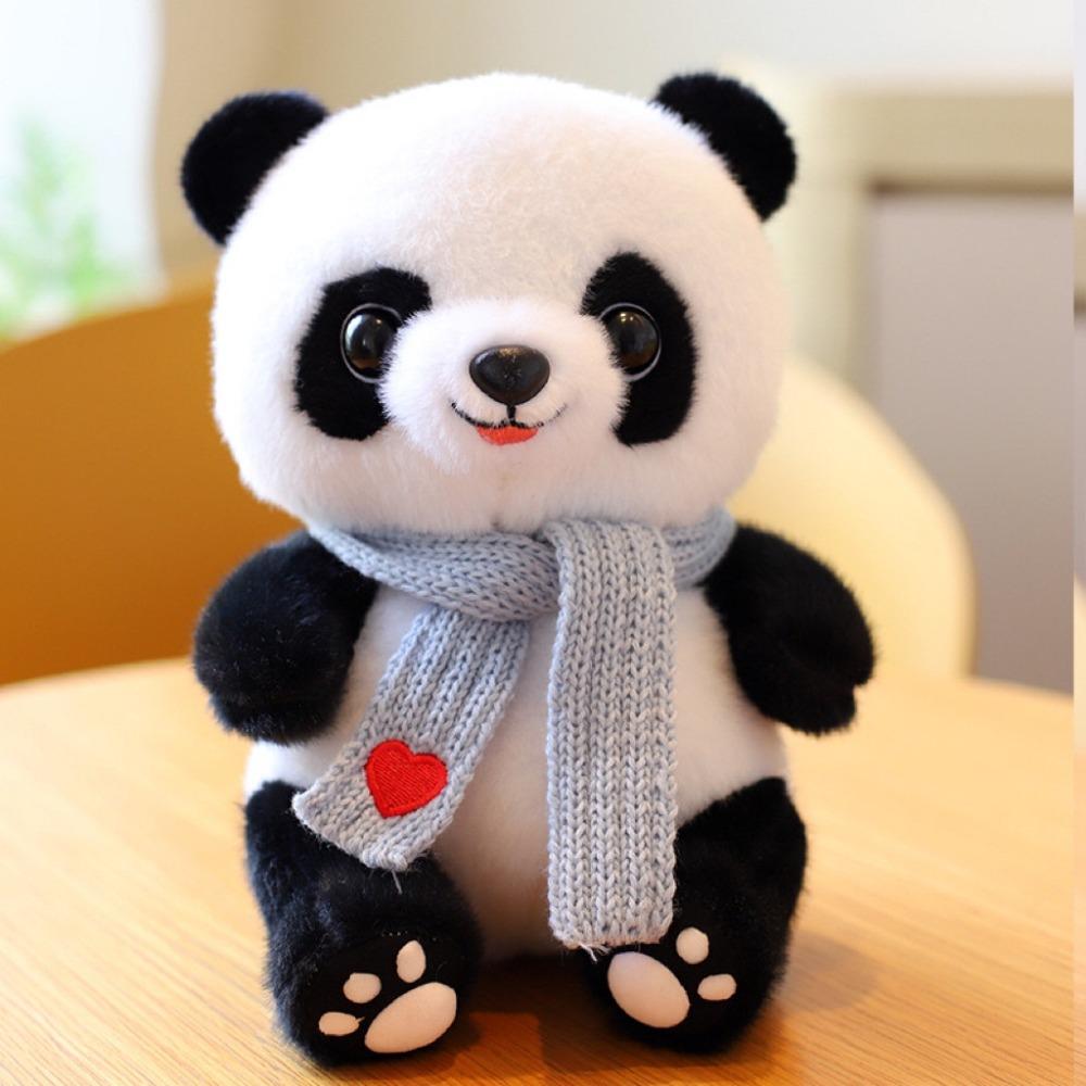 Cute sweater giant panda plush toy wholesale panda base Sichuan souvenir eight inch grab machine doll