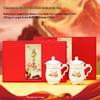 High-quality Ceramic Mug Gift Set with Lid & Filter - Large Capacity Commemorative Cultural Gift Cup