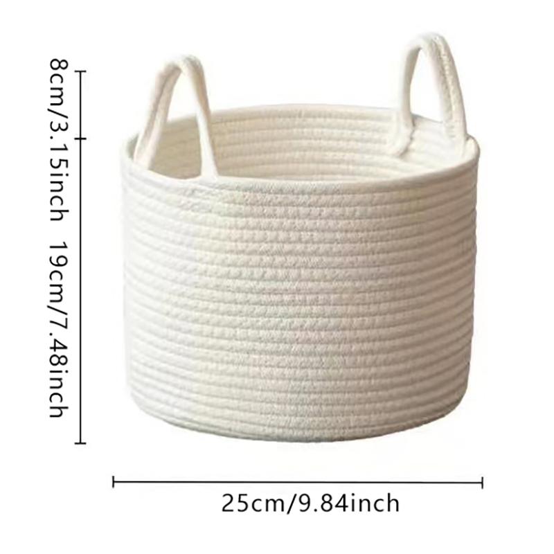 Home Organization And Storage Baby Children Toy Storage Baskets Cotton Rope Woven Laundry Basket Sundries Organizer
