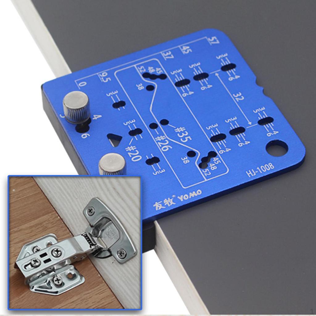 Hinge Hole Drilling Guide Locate Carpenters Cupboard Installation Jig