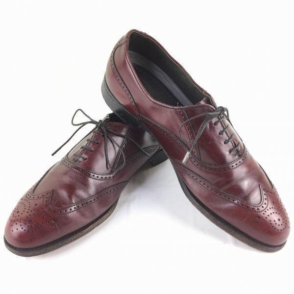 

USED/80s Vintage Made in USA Dexter Full Brogue Wingtip Shoes Burgundy size 10.5M 28.0 Men s