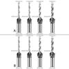 4Pieces Steel Countersink Drill Bits with Adjustable Depth Control Collar 2.8/3.2/3.5/4mm for Wood Plastic Drilling