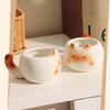 Ceramic Coffee Mug 210ml Cute Cat Espresso Cup with Tail Handle Microwave Dishwasher Safe