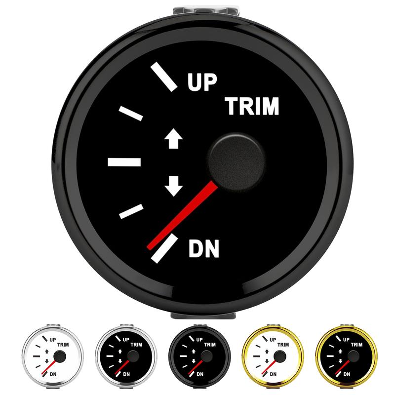 Balance Gauge Meter Boat Trim Balance Gauge Meter IP67 Waterproof with Red Backlight 52mm Ship Yacht Marine Yacht Trim Gauge