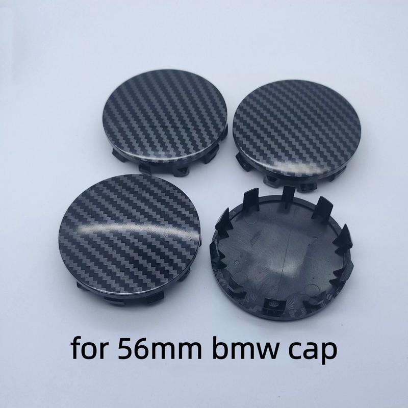 Carbon Fiber Weave No Logo Car Wheel Center Caps T75 K60 R60 56MM Wheels Hub Cap Rim Hubcaps Dust Cover Replace Car Accessories