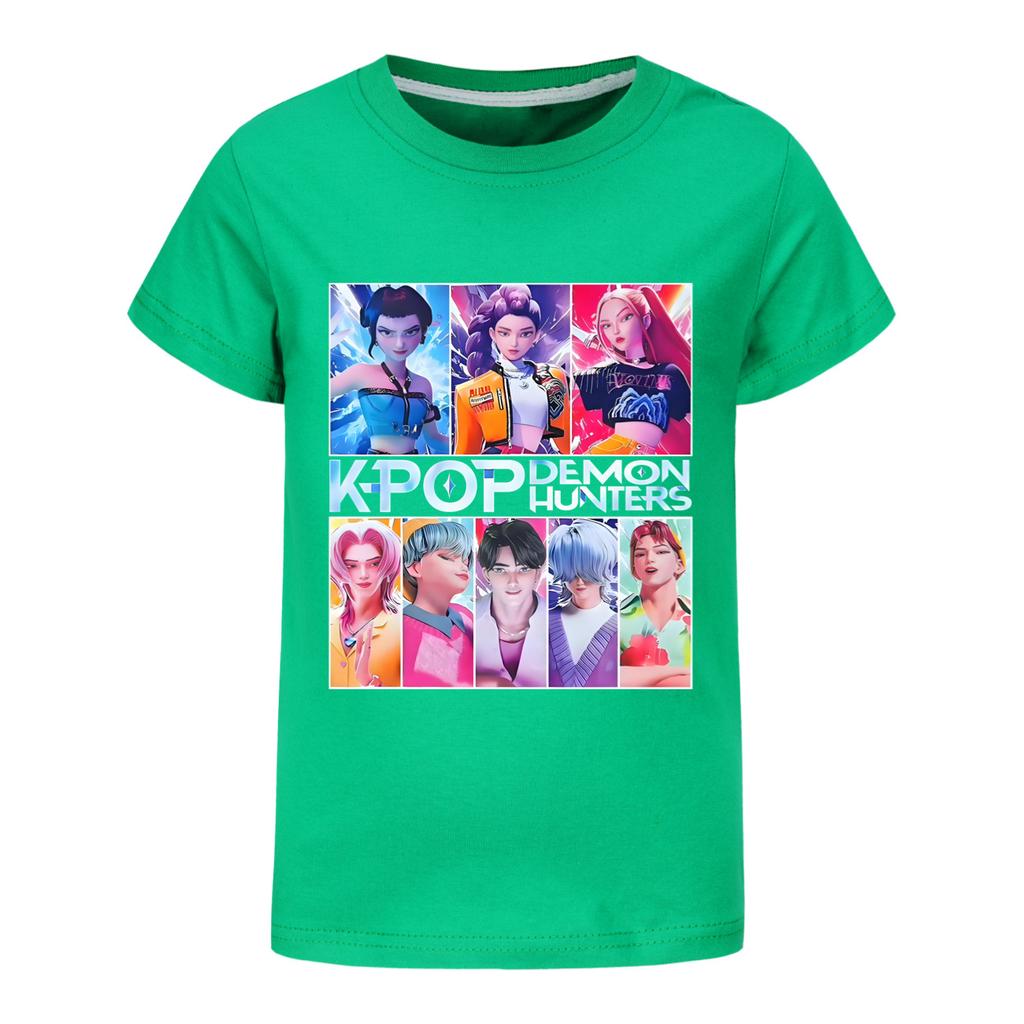 Ubrania dla dzieci KPop Demon Hunters Saja Chłopcy Miękka Chłopcy Dziewczęta Koszulka Letnia Moda Fajna Koszulka dla Dzieci Kostium Cosplay