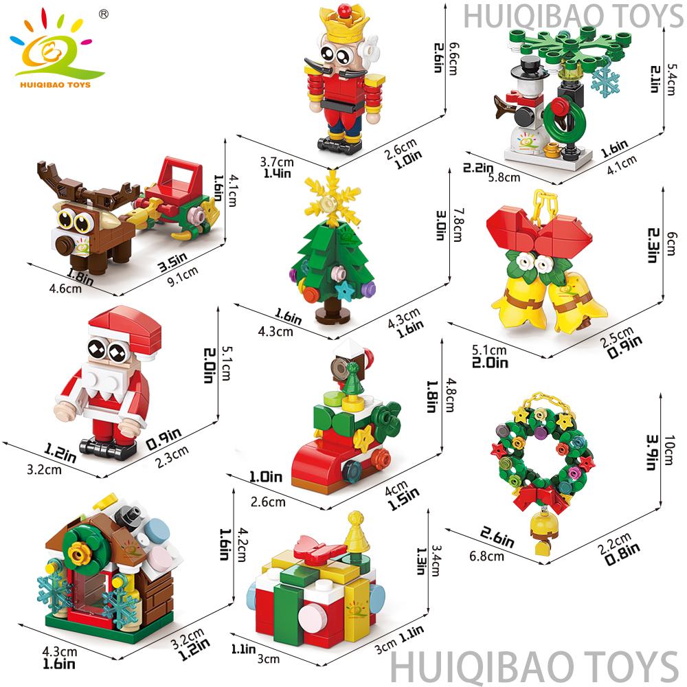 Non-Toxic Children Mini Christmas Tree Santa Claus Model Micro Bricks Building Block Diy Insect Animal Bricks Toys For Adult Gift