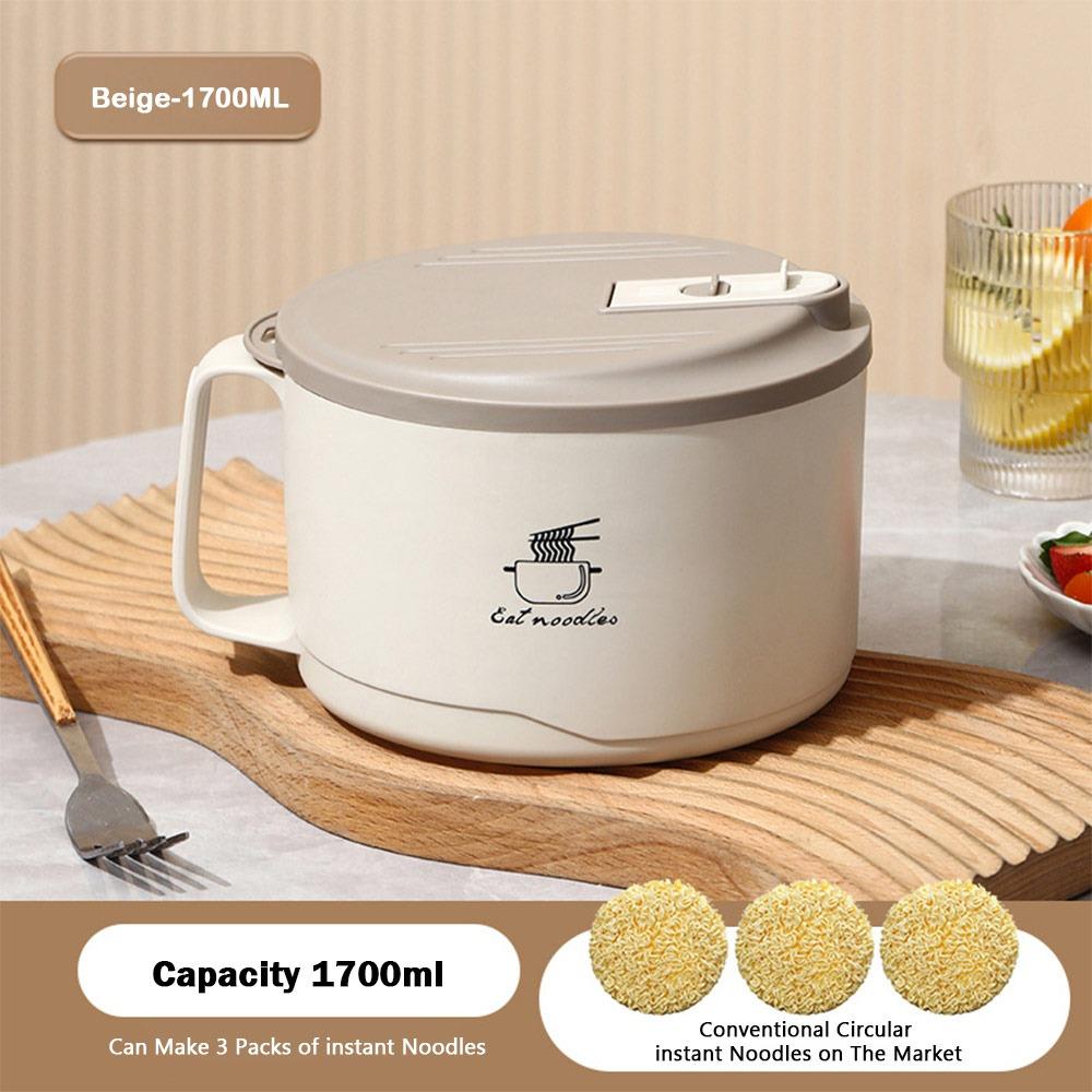 1100/1700ml Ramen Bowl Large Capacity Dormitory Lunch Box Durable Soup Cups  On-the-Go