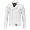 Erkekler Tasarımcı PU Deri Biker Ceket Motosiklet Ceket Zip Up Dış Giyim Tops