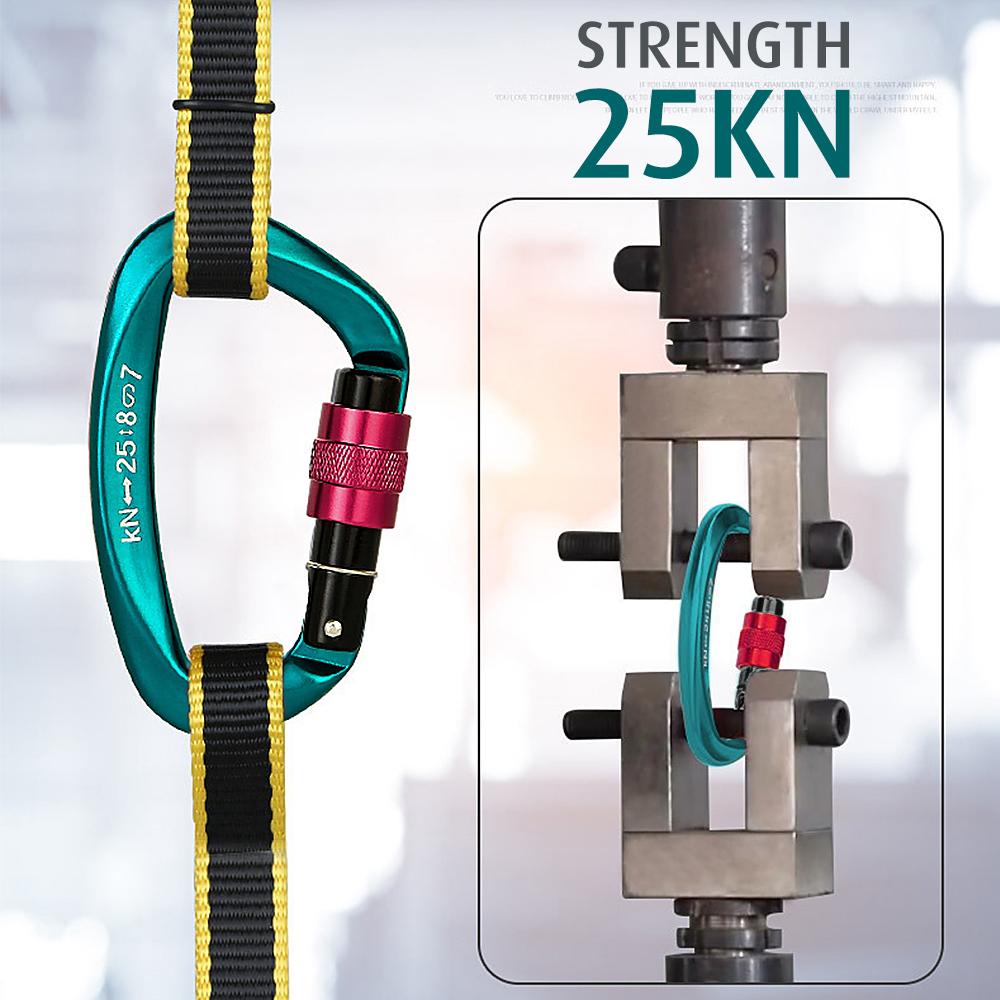 1PC Forged by Aviation Aluminum Makes This Multifunctional Screw Gate Quick Clip Durable and High Strength, and the Palm Sized Desig