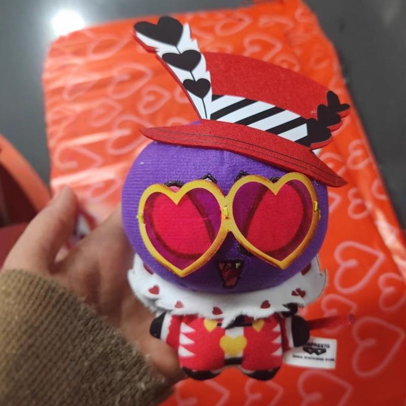 10cm Anime Hazbin Hotel Walkers Vox Plush Pendant Niffty Alastor Lucifer Husk Sir Pentious 3V Hazbin Evil Boss Pendant Doll Toy