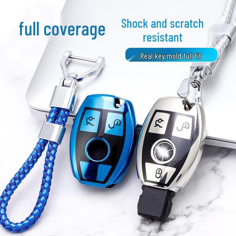 Mercedes Key Case: Two-Piece Protective Cover for GLC, CLA, C200L Models