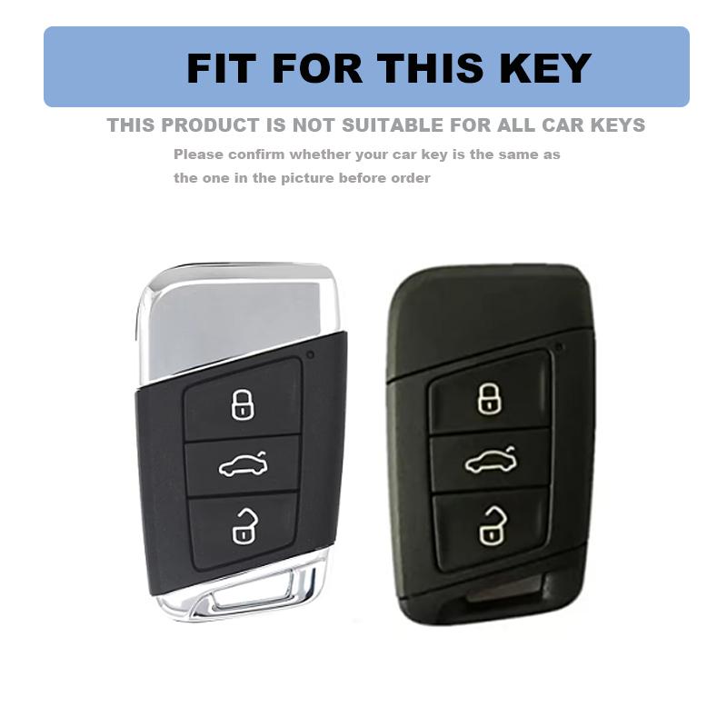 3 Button Gun Grey TPU Auto Keyless Fob Shell Holder Protector For VW PASSAT B8 Skoda Kodiaq Superb A7 Remote Car Key Case Cover