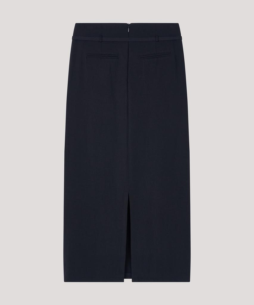 Deolil Belt Long Skirt_Navy