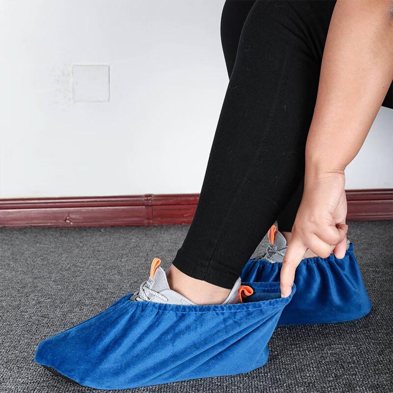 COFLYEE Washable Thickened Non-Slip Indoor Fabric Shoe Covers
