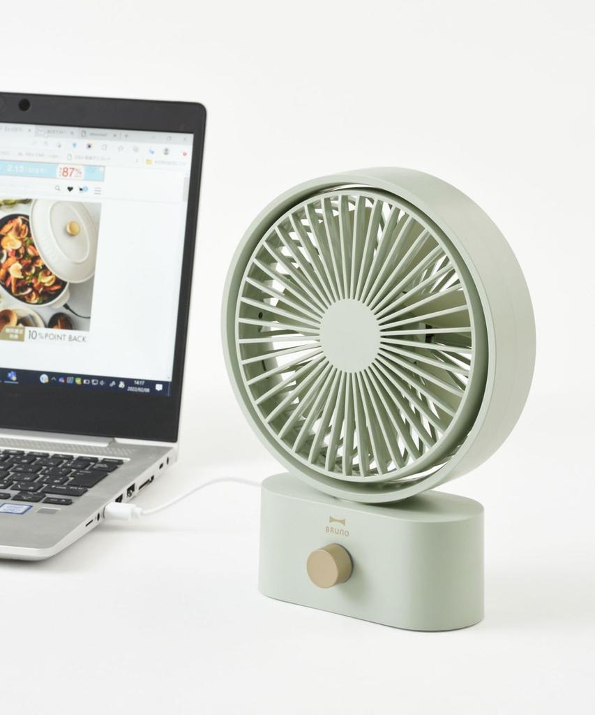 BRUNO Desk Fan, Quiet, Oscillating, Compact, Portable, Charcoal Gray, BDE061-CH