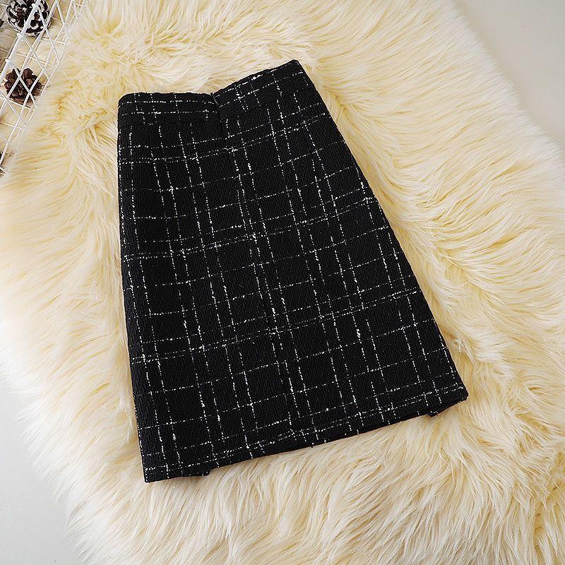 

Шотландська коротка спідниця для жінок. Модна приталена спідниця трапеції. Повсякденний низ великого розміру. Осінь-зима. Вінтаж, елегантний жіночий одяг. 2XL чорний