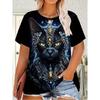 Daily Breathable Animal Print Top Women's Versatile Short-sleeved Fashion Loose T-shirt Comfortable T-Shirts Women’s