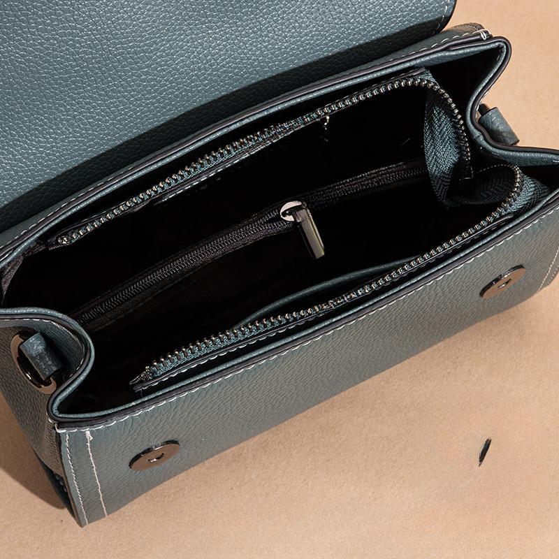 Cowhide High-grade Sense Small Square Bag Genuine Leather Handbag Women's Everything Temperament Shoulder Bag Women's Bag