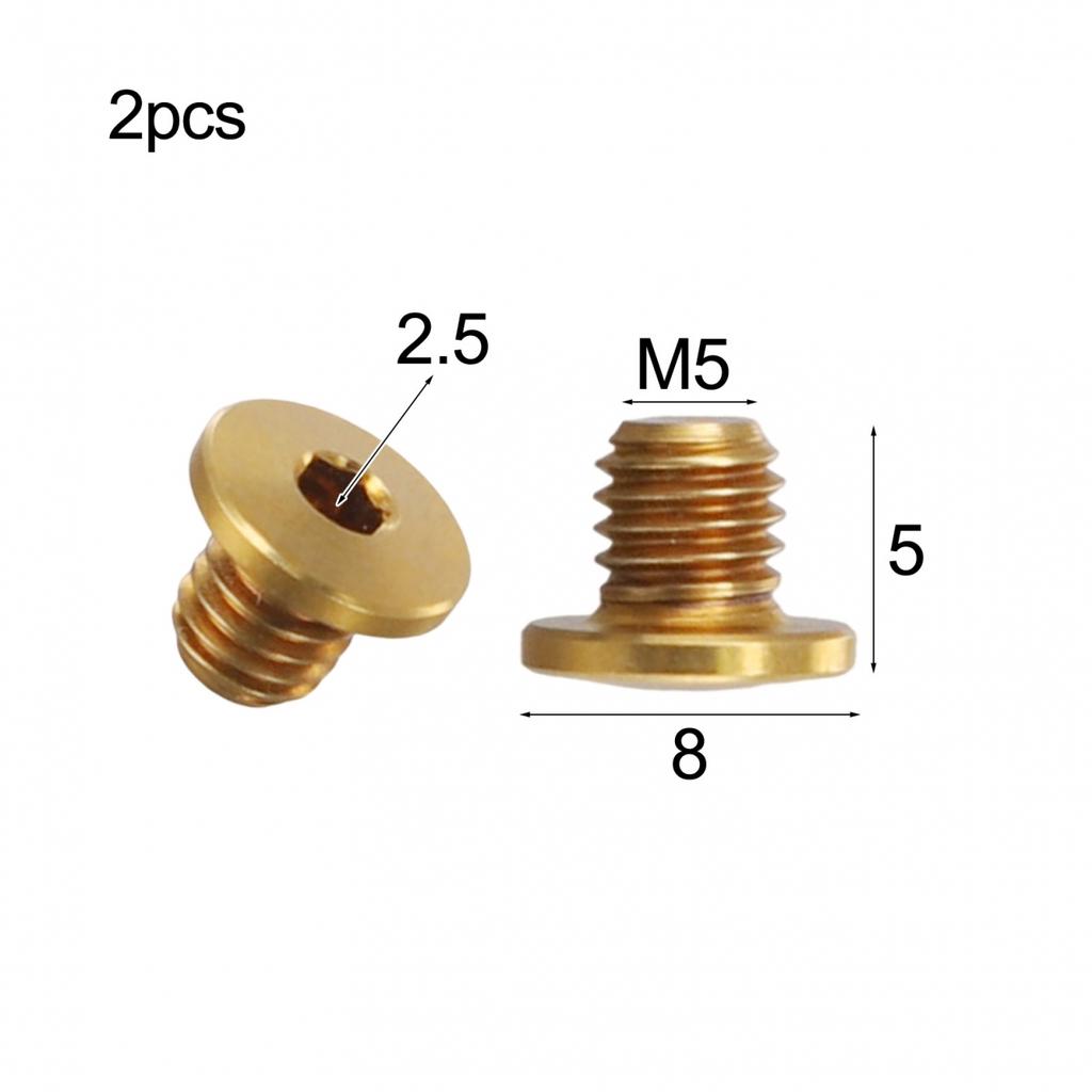 High Performance Bicycle Bleed Screw Kit 2pcs with O Rings for Brake Systems