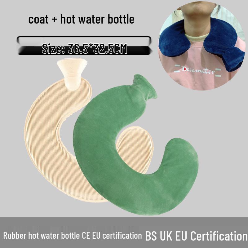 Explosion-Proof Hot Water Bottle: Rubber Design for Stomach and Feet, Long-Lasting Warmth
