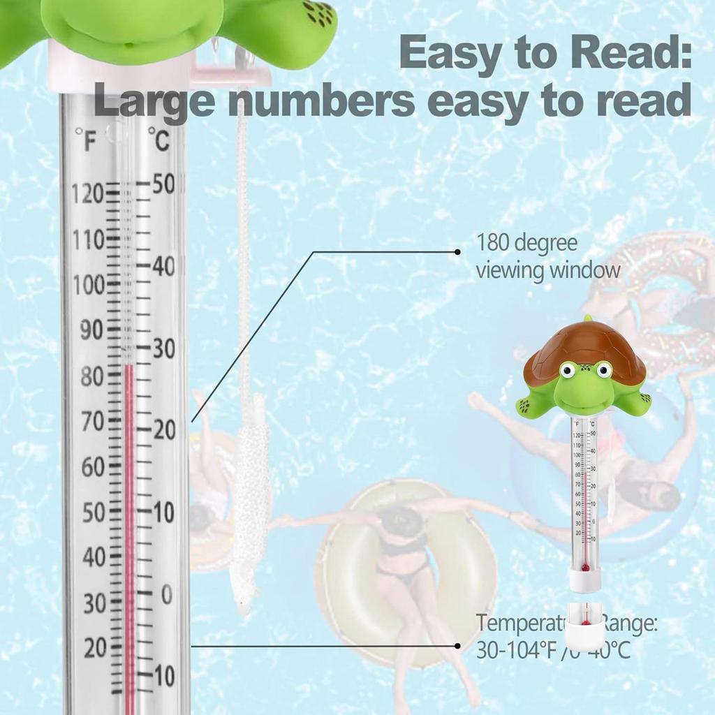 Floating Pool Thermometer Cute Animal-shaped Thermometer for Outdoor and Indoor Swimming Pools Spas Hot Tubs Thermometer