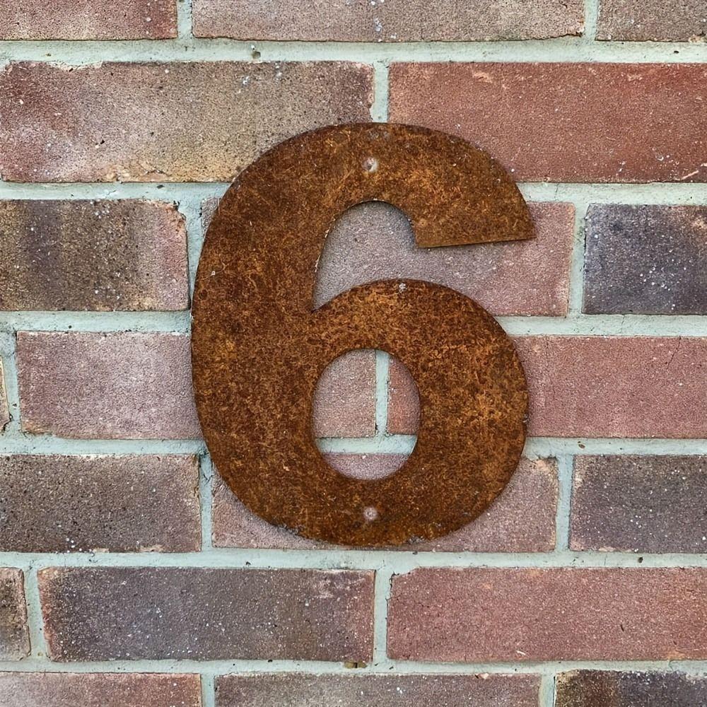 

Rusty Metal Address Numbers Letters Vintage Outdoor Decor