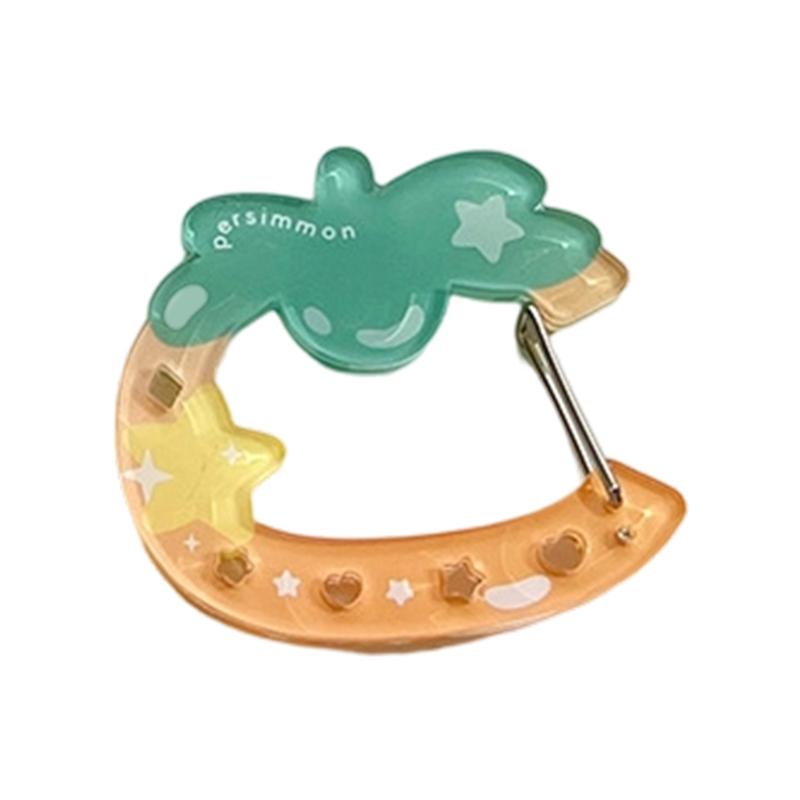 

Modern Unisex Carabiner Keyring Fashionable Acrylic Fruit Cutout Artwork Acrylic Key Holder For Keys Backpack Decoration