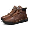Pánská retro volnočasová obuv Podzim/Zima Hovězí štípenka Pánské boty Pohodlné motocyklové boty Zimní boty