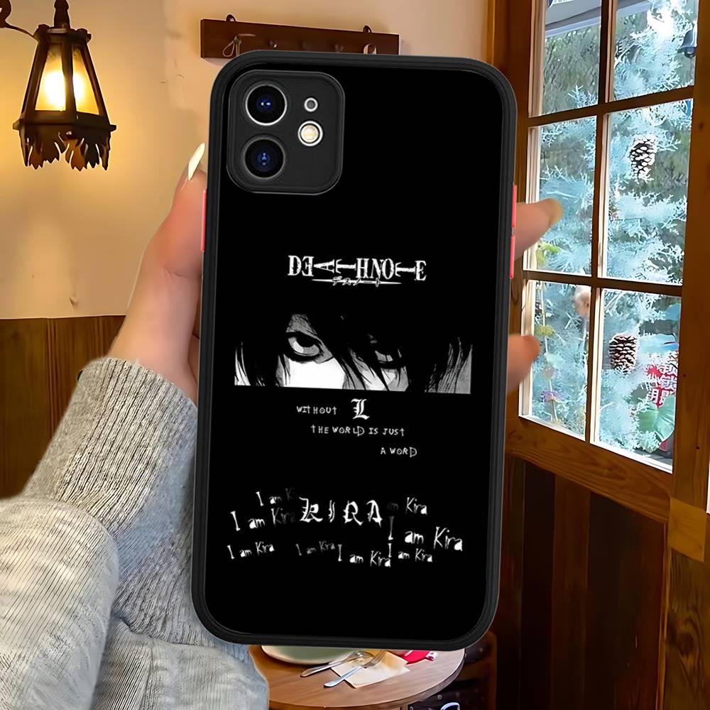 D-Death Note Matný poloprůhledný kryt na telefon Pro Iphone 16 ProMax 15 14 13 12 11 X XS PRO Plus