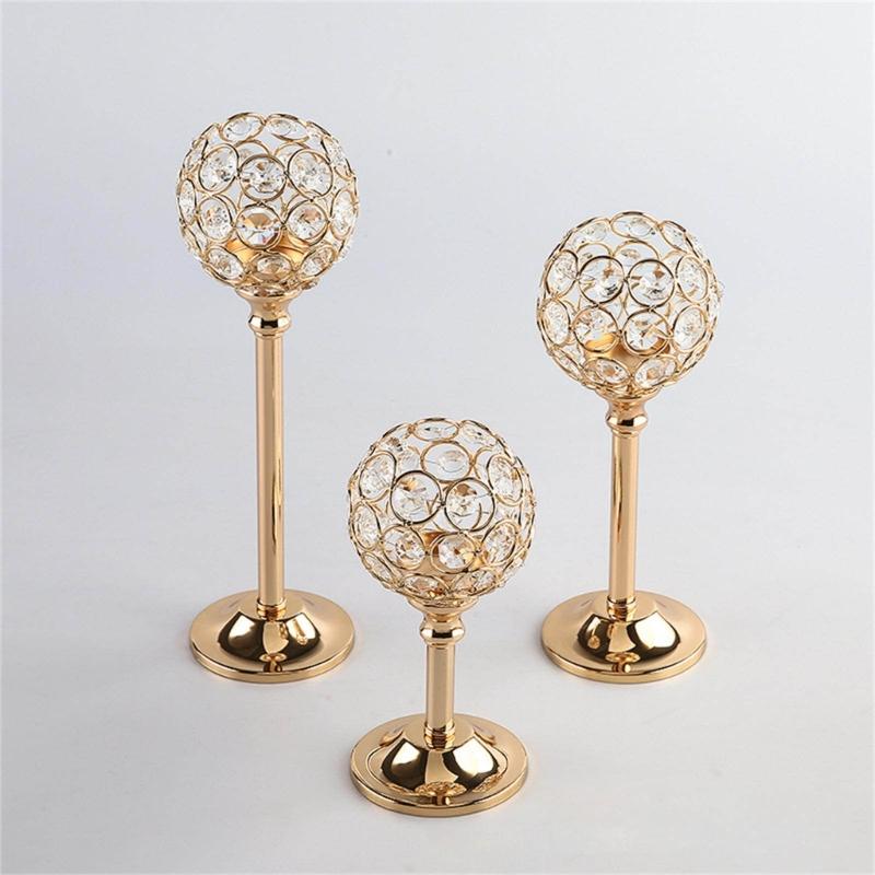 Sophisticated Crystal and Metal Candlestick Candle Holder for Modern Home Decor and Gifts