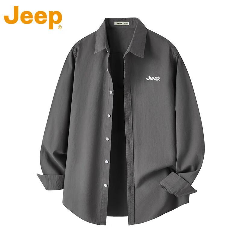 JEEP Men's Casual Cotton Long Sleeve Shirt