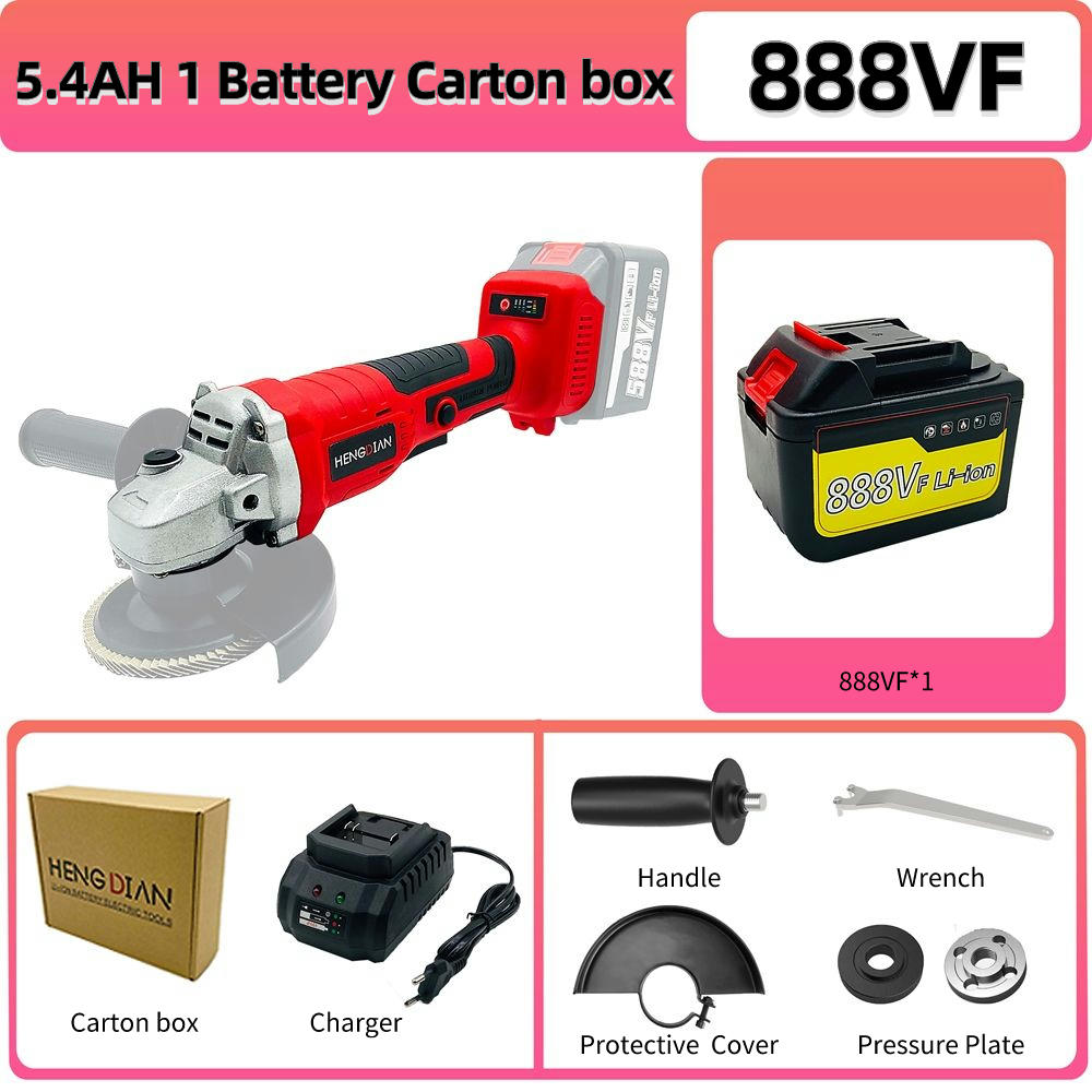 125 mm Winkelschleifer, 21 V, kabellos, wiederaufladbar, bürstenlos, elektrischer Winkelschleifer
