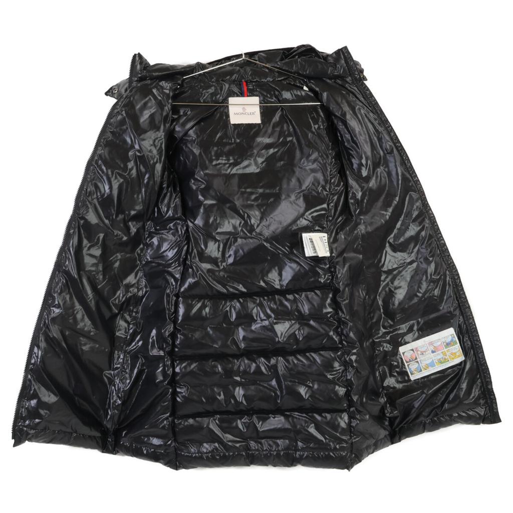 MONCLER Officially licensed MOKA GIUBBOTTO hooded down coat coat 59.8" blackUsed