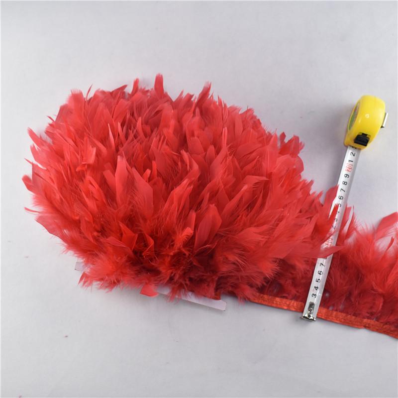 10Meters/Lot Turkey Feather Fringe Trim 4-6Inch Marabou Feathers Trimming Skirt Dress Trims Ribbon Feathers For Crafts